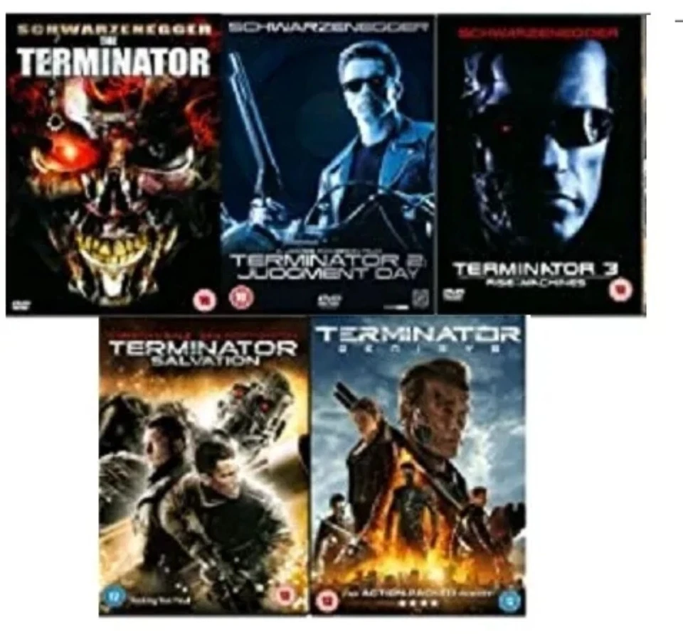 TERMINATOR COMPLETE 1-5 MOVIE COLLECTION DVD PART 1 2 3 4 5 New Sealed UK R2 - Image 1 of 1