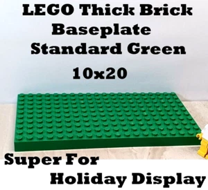 LEGO Holiday Baseplate Build 10x20 Thick Plate Brick Long Wide Retired RARE - Picture 1 of 1