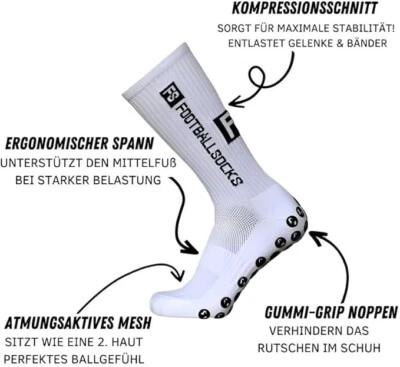 Fußballsocken Anti-Rutsch Sportsocken Gr. 38-46 | Sportsocken | 1-10 Paar - Bild 1 von 3