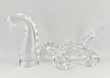 BACCARAT 4 Pc Dragon Loc Ness Nautical Sea Serpent Monster Clear Crystal France