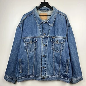 Chaqueta Vaquera Levi’s Vintage 3XL Azul Firma Rider Trucker Azul Jean Abrigo Años 90 - Imagen 1 de 24