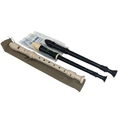 Recorder Flutes Yamaha LMI Renaissance And Owners Manual Lot Of 3 Very Nice - Image 1 of 4