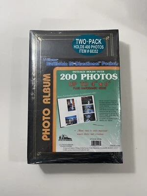 未拆封 2 件装 200 张先锋相册 Le Memo 双向口袋 4x6 1998 — 第 1/4 张图片