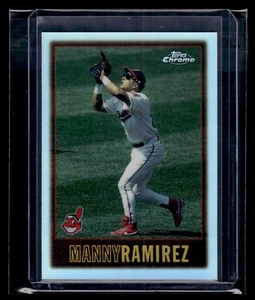 1997 Topps Chrome Refractor #106 Manny Ramirez Indians - Picture 1 of 2