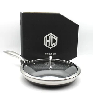 HEXCLAD 10" Hybrid Fry Pan With Lid, Ten Inch Frying Pan Brand New Read Desc - Picture 1 of 4