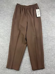 VNTG Bend Over Trousers Women's 34 Brown Pull On Elastic Waist USA Made Levis - Picture 1 of 9
