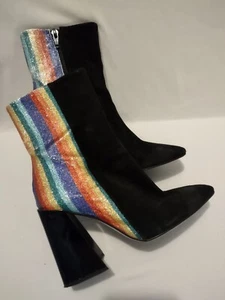 Free People X Farylrobin Marley Spectrum Heel Boot Women's 37 US 7 Rainbow Boho - Picture 1 of 20