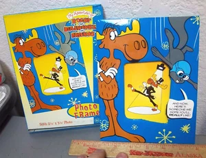 1980er Rocky & Bullwinkle Bilderrahmen, OVP, New Old Stock Fun Deko Artikel - Bild 1 von 5