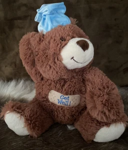 Aurora Get Well Bear Plush 11" Brown Teddy Bear Stuffed Animal Toy NWT - Picture 1 of 9