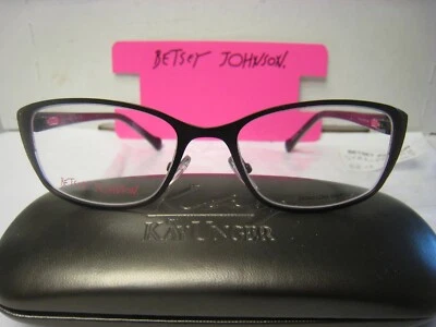 BETSEY JOHNSON 女士演示眼镜 STARLET 棕色 52-18-135 毫米 35V 带 Gen 保护壳 — 第 1/4 张图片