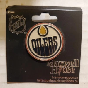 NHL Maxwell House Edmonton Oilers Enamel Lapel Pin New - Bild 1 von 4