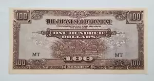 BANCONOTA MALESE (OCCUPAZIONE GIAPPONESE) 100 DOLLARI 1944 AU - Foto 1 di 2
