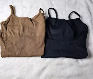 Prendas moldeadoras ajustables sin mangas acanaladas OQQ para mujer 2 piezas S - Imagen 1 de 9