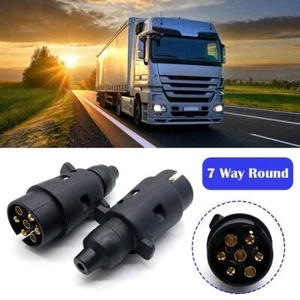 7-Pin Plastic Socket Plug Electrics Connector Adapter For Car Truck Trailer M8M3 - Picture 1 of 7