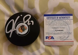 Jeremy Roenick signed Chicago Blackhawks NHL hockey puck PSA COA #AJ44068 - Picture 1 of 3