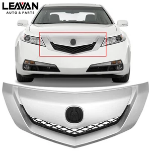 Parachoques delantero plateado parrilla superior para Acura TL 2009 2010 2011 - Imagen 1 de 9