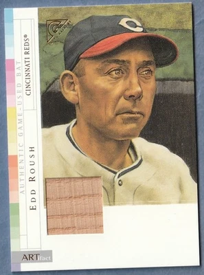 2003 Topps Gallery HOF ARTifact Relics EDD ROUSH CINCINNATI REDS HOF - Image 1 of 2