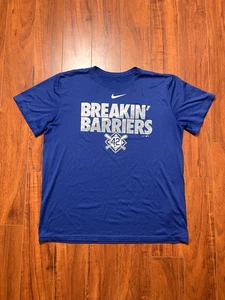 Nike Dri Fit Jackie Robinson #42 T Shirt Mens Size XL Breakin Barriers 27.5x23 - Picture 1 of 5