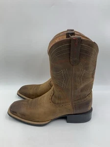 Ariat Sport 10010963 Men's 11 Boot Western Cowboy Wide Square Toe Leather Brown - Picture 1 of 17