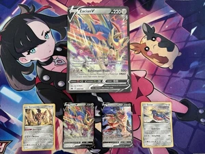 Juego de cartas coleccionables Pokémon Zacian y Zamazenta Lote Corona Zenith - Cartas Jumbo y Holo - Imagen 1 de 2