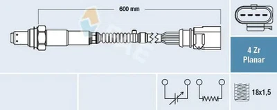 Sonda lambda 77704 FAE per VW SCIROCCO III BEETLE BEETLE Cabriolet - Immagine 1 di 4