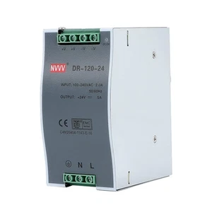 NVVV DR-120-24 AC to DC DIN-Rail Power Supply, 24V, 5 Amp, 120W, 1.5 inches, ... - Bild 1 von 7