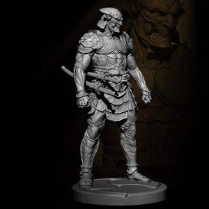 1/18 100mm 3D Print Model Kit Japanese Samurai Demon Devil Unpainted - Picture 1 of 3