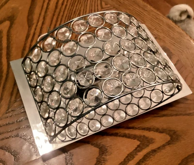 Arandela de parede de cristal cromada moderna luminária regulável ótima forma fácil instalação - Imagem 1 de 4