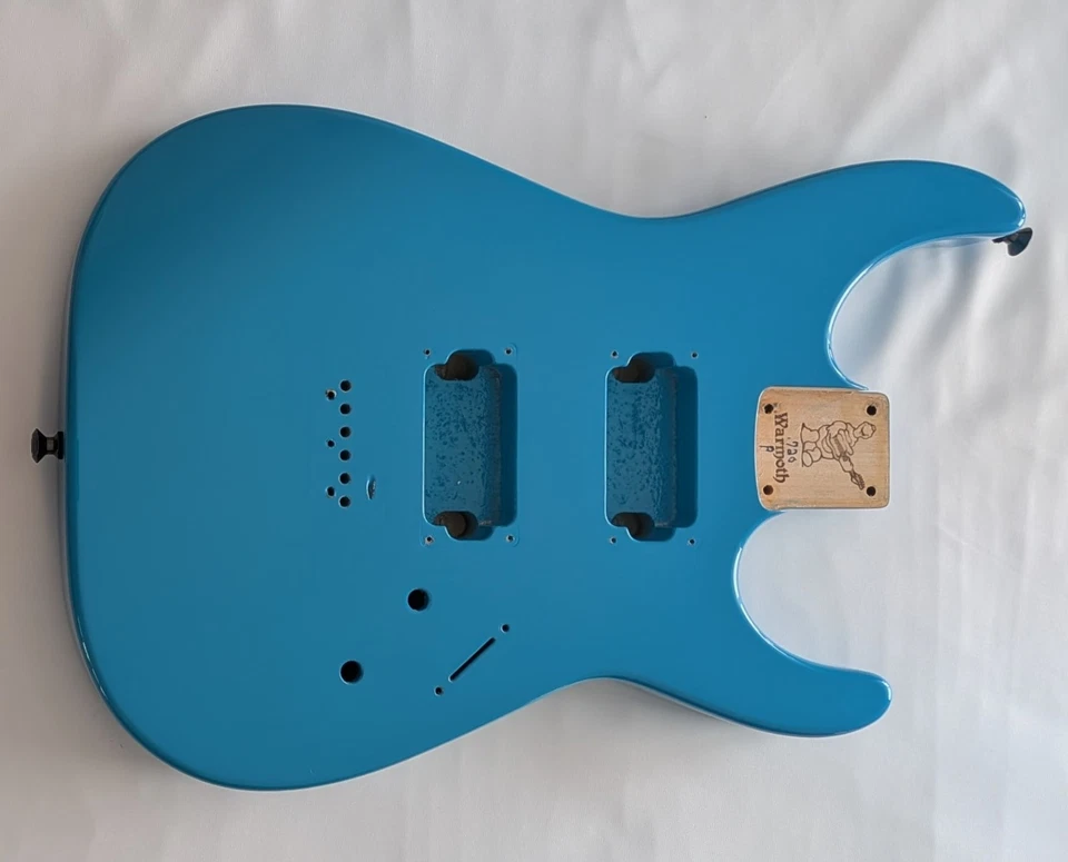 Warmoth Soloist Body (H) 带黑色五金件 - 串穿机身 - 绿松石 — 第 1/4 张图片