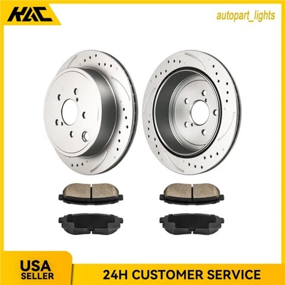 Задний перфорированный керамический тормозной комплект для Scion FR-S/Subaru BRZ 13-16 Toyota 86 17-18 - Изображение 1 из 4