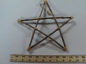 9" Wood Stick Christmas Star Ornament Decor Star Of David Custom - Picture 1 of 2