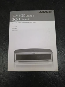 Bose 321 II GS Series II 2 Entertainment System Owners Manual User Guide - Picture 1 of 4