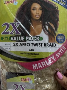 Janet Collection Hair Kanekalon - 2x Afro Twist Braid 613 Original Marley - Picture 1 of 7