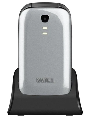 Telefono Cellulare SAIET FOCUS 2,8" Flip Attivo SOS Tasti GRANDI Argento - Immagine 1 di 4