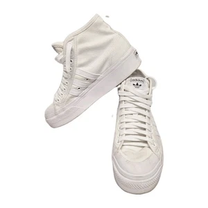 Gebrauchte Adidas Nizza Plateau dreifach weiß Damen 8,5 Medium AFY2782 - Bild 1 von 7
