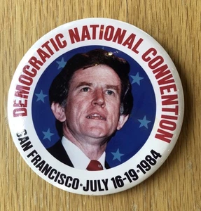 Convención Nacional Demócrata 1984 - Botón de campaña Gary Hart - 3,5 pulgadas - Imagen 1 de 2