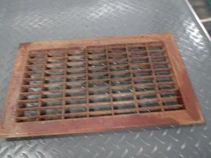 Vintage Metal Floor Furnace Register Grate 10" x 16" Fits 8" x 14" Hole - Picture 1 of 21