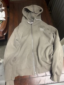 Felpa con cappuccio STAMPD Los Angeles grigia uomo taglia L pullover, lato posteriore full zip - Foto 1 di 10