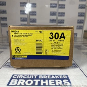 Square D HU361 30 Amp 600V 3Ph Non-fuse Heavy Safety Switch Nema 1 New In Box - Picture 1 of 1