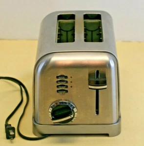 Cuisinart Metal Classic 2 Slice Toaster CPT-160 (See Video in Description) GUC - Picture 1 of 12