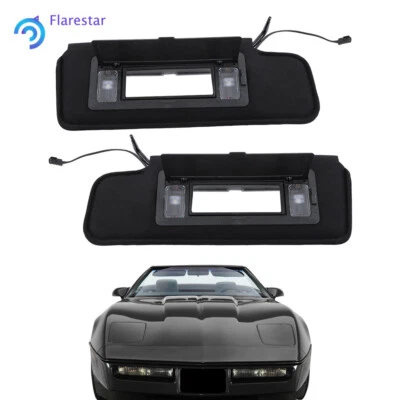 For Chevrolet C4 Corvette 1984-1996 Sun visor Pair W/ Light & Mirror 12459827 - Image 1 of 4
