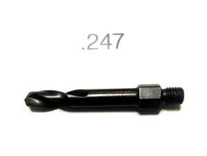 Punta per trapano filettata 1/4-28 utensili aerei .247 nuova made in USA lunga - Foto 1 di 3