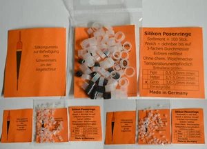 100 Stück Silikon Posenringe reißfest weich dehnbar auf 3 fachen Durchmesser - Bild 1 von 4