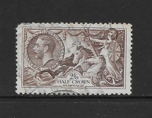 GREAT BRITAIN SCOTT 222 USED VF - 1934 2'6p BROWN - BRITANNIA RULE THE WAVES - Picture 1 of 2