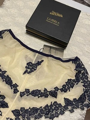 Pantalón corto Jean Paul Gaultier La Perla Marin desnudo azul marino S regalo en caja Foto 1 de 4