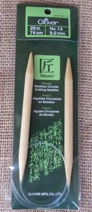 Clover Takumi Bamboo Circular Knitting Needle 29" #13/9mm - Picture 1 of 2