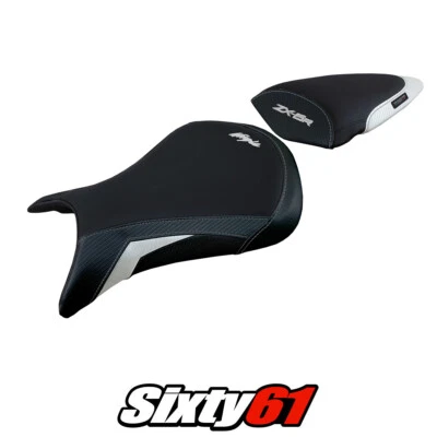 川崎忍者ZX6R 2007 2008座椅套Tappezzeria白色黑色 — 第 1/4 张图片