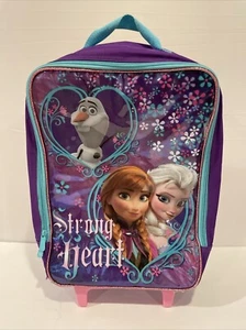 Disney Frozen Niña 18" Estuche Piloto con Ruedas Equipaje Rodante Corazón Fuerte Púrpura - Imagen 1 de 13
