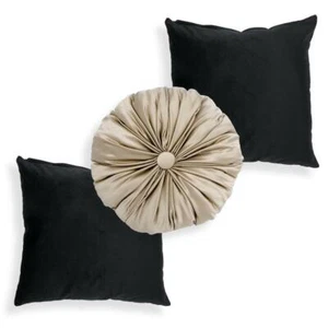 Tris Alive set 3 Cuscini velluto Arredo Moderno Biancheria divano letto Declea - Picture 1 of 4