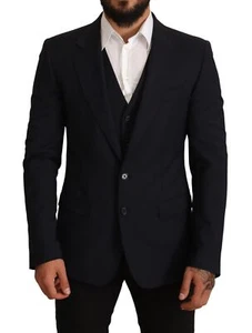 Dolce & Gabbana Blue 2 Piece MARTINI Blazer Suit Men's Jacket Authentic - Picture 1 of 6